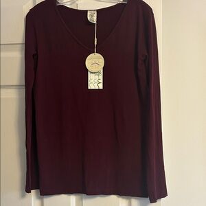 Women's C’EST MOI Long Sleeve Top - Burgundy